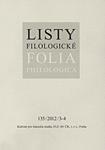 Listy filologické(或:LISTY FILOLOGICKE)《哲学通报》